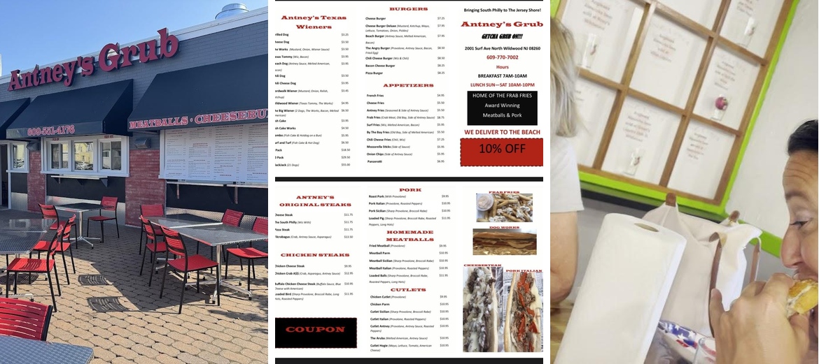 Antneys grub Menu