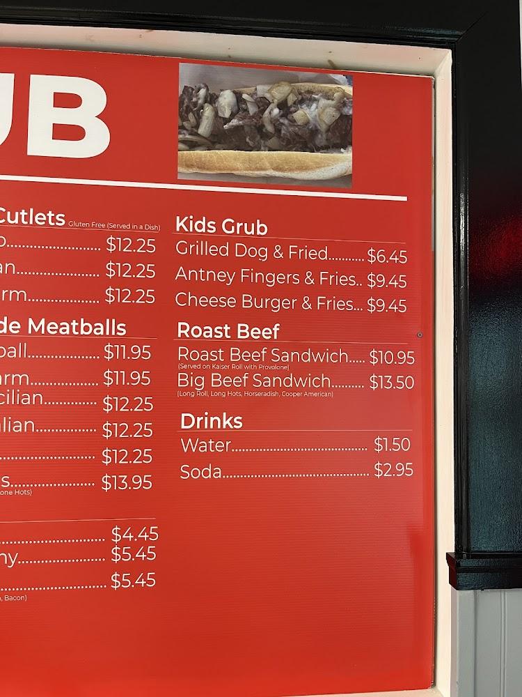 Antneys grub Menu image 2